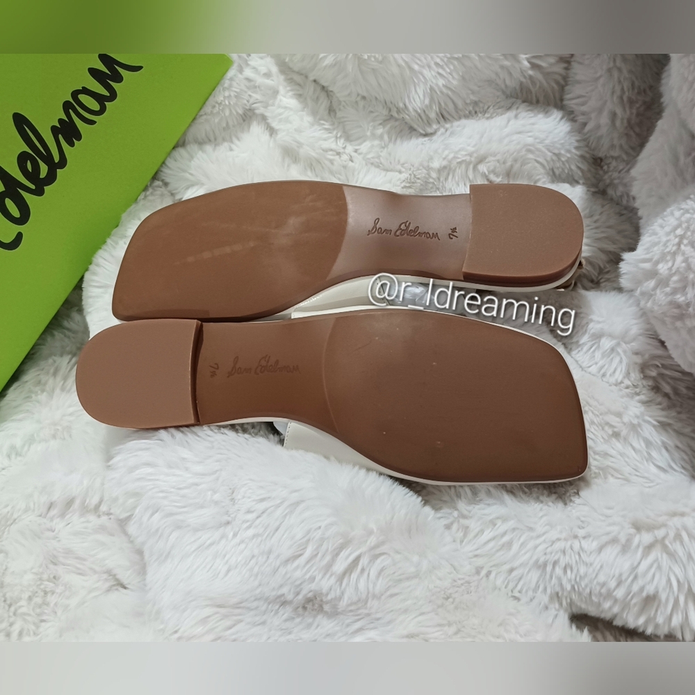 NIB Sam Edelman Ilona Slingback Flat Size 7.5 In Ivory - Picture 14 of 14